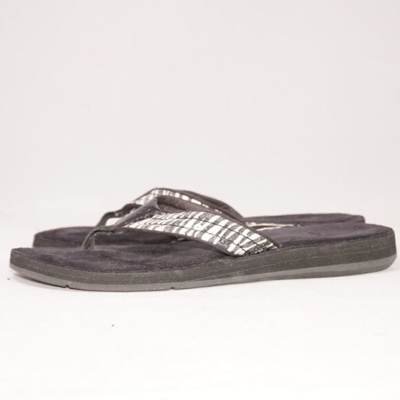 Sperry Topsider Zebra Stripe Sequined Flip Flops - Picture 8 of 8